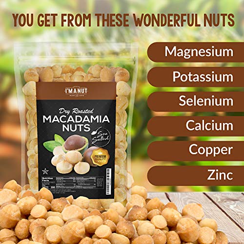 Fancy Whole Macadamia Nuts, Freshly Dry Roasted with Sea salt, 1.5Lbs, No Oil | No PPO | Made from 100% Natural Macadamia Nuts