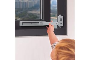 EUDEMON Window Lock Children Protection Window Restrictor Child Safety Window Stopper Falling Prevention Locks Limiter Easy to Install and Use 3M VHB Adhesive no Tools Need or Drill
