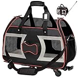 WPS Airline Approved Pet Carrier with Wheels for
