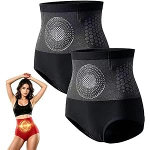 Benicabaly 2 Pack Womens Moringa Berberine High Waist Shapewear Shorts, Thermogenic Tummy & Butt Slim Shaper