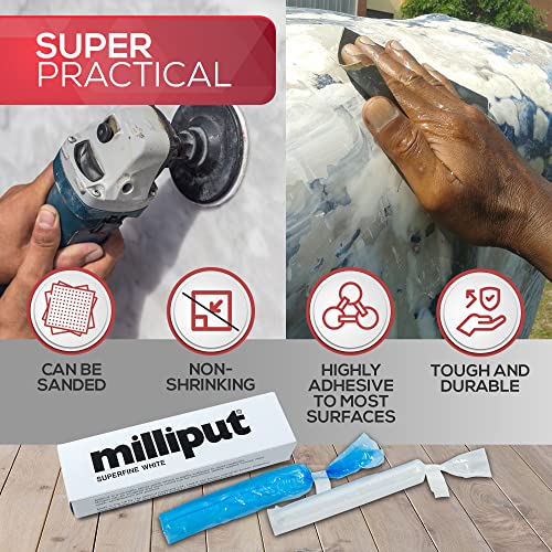 Milliput Plumbers Putty 10 Piece Set, Superfine White with Sculpting