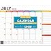 TF Publishing 19-8018A July 2018 - June 2019 Rainbow Dots Desk Pad Calendar, 22 x 17