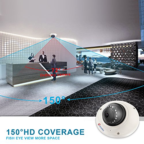 Ctronics-150-Wide-ViewIP-Camera-WIFI-Wireless-Security-Camera-Surveillance-Dome-Camera-VandalproofAudioHD-720PNight-VisionMotion-DetectEmail-AlertPCPhoneTabletCMS-Remote16G-SD-Included