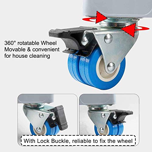 SEISSO Mobile Dolly Washer Dryer Stand with 4 Double Locking Wheels