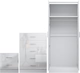 Reflect Modern Bedroom Furniture Set: Wardrobe, Tallboy, Bedside Table view 5
