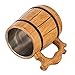 Handmade Beer Mug Oak Wood 0.6L 20oz Stainless Steel Cup Gift Natural Eco-Friendly Retro Beige