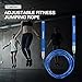 TOMSHOO Jump Rope Upgraded Self-Locking Adjustable Length Lightweight Jump Rope with 2 Ropes, Plug and Play Skipping Rope, Home Gym Training Exercise for Men Women Children
