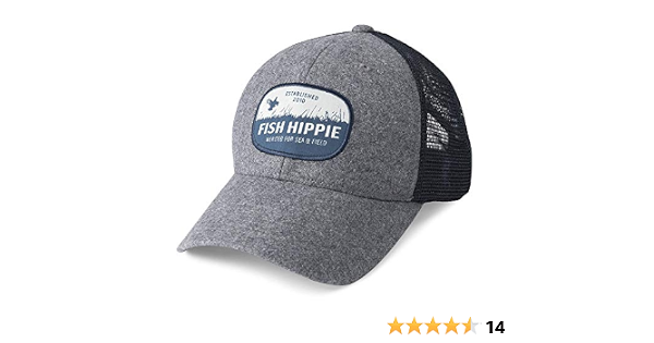 Fish Hippie Upland Trucker Hat Gray at 