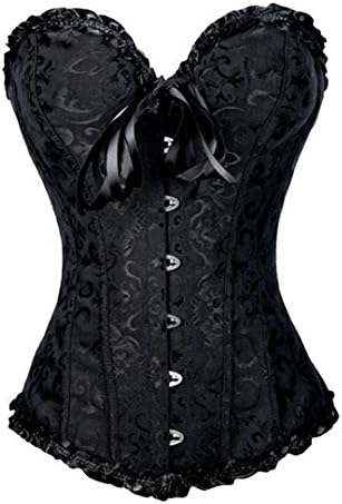 Bustiers Gothic Strapless Brocade Corselet Clothing White Black