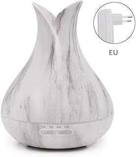 Aroma Diffuser Aromatherapie &amp; Luftbefeuchter Oil Diffuser Ultraschall Kühlen Nebel Ruhige Humidifiers LED Duftlampe für Raum Büro Yoga Spa,400ml,Weiß