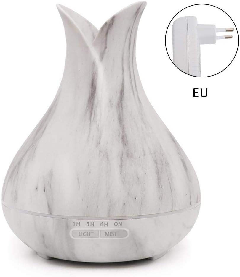 Aroma Diffuser Aromatherapie &amp; Luftbefeuchter Oil Diffuser Ultraschall Kühlen Nebel Ruhige Humidifiers LED Duftlampe für Raum Büro Yoga Spa,400ml,Weiß