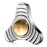 NUBARKO Fidget Spinner Toy, Premium Titanium Tri-Spinner with Replaceable Stainless Steel Ceramic Hybrid Bearing, Cool Design with Swirl and Ripples Effect on The Two Sides (Original)