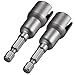 PAGOW 2pcs Power Wing Nut Driver Set, Wing Nut Drill Bit Socket Wrench Tool Set, 1/4