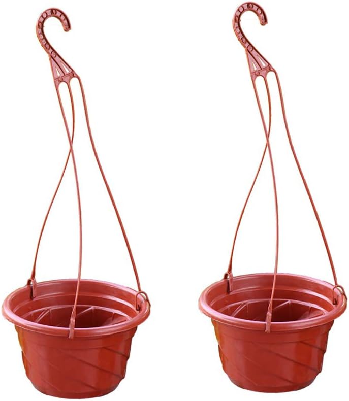 MEABEN 5 Pieces Plastic Hanging Flower Plant Holders Pots