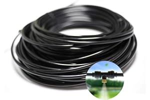 Furnrubden 1/4 Inch Watering Misting System Tubing, Outdoor Mist System Kit, Misting Line, msiting Cooling System Hose for Patio, Lawn, Greenhouse, Garden, Home Irrigation (100FT)