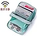RFID Blocking Leather Wallet for Women,Excellent Women's Genuine Leather Credit Card Holder