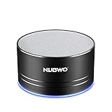 NUBWO Portable Bluetooth Speaker with Mic/Speakerphone,AUX Line,Memory Card Playback Smartphones for Apple/Android Phone (Gray)