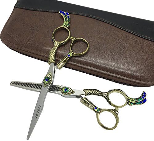 peacock head designe vintage style 6 Inch Professional Hair Cutting Scissors Set Japan Hair Scissors Teflon Shears Hairdressing Scissors Barber Thinning Scissors Hairdresser Razor Haircut