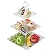 Dessert Pastry Stand Plastic Fruits Cupcake Plate for Party Wedding 3 Tier Serving Platter Tea Stand and Trays Towers and Fork
