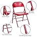 Flash Furniture 4 Pack HERCULES Series Triple Braced & Double Hinged Red Metal Folding Chair