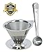 Pour Over Coffee Cone Dripper with Coffee Scoop & Bag Clip- Reusable & Eco-friendly Single Serve Permanent Drip Coffee Maker by Java Maestro