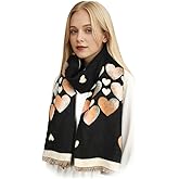 Sumato Scarf for Women Fall Winter Shawl Wraps Long Women Scarves Warm Soft Cashmere Feel Classic Heart Style