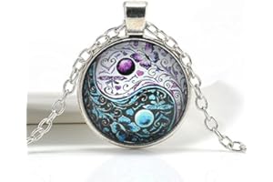 Vintage Steampunk Gear Clock Cabochon Glass Pendant Chain Necklace (#2 Butterfly)