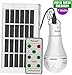 Flyhoom Portable 180LM Outdoor Solar Light Bulb with Remote Control - Rechargeable Camping Tent Light Bulb for Emergency, Indoor, Shed,Barn, Hurricanes, Stoms White