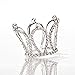 Tinksky Flower Girl Rhinestone Crown Teardrop Tiara Headband with Silver Hair Comb Clip