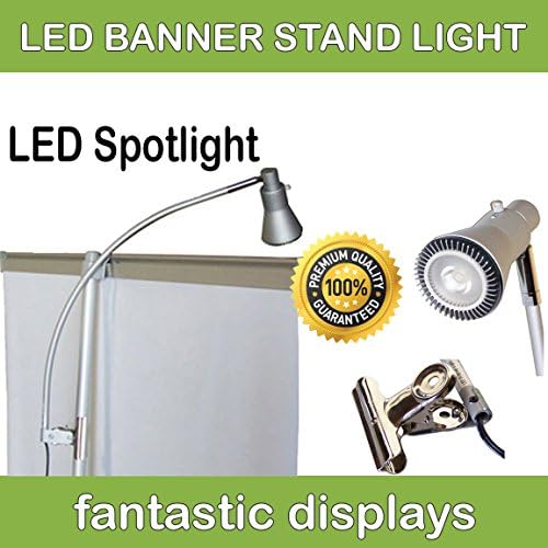 Fantastic Displays Banner Stand Light - LED Clip On for Retractable Roll Up Banner Displays &amp; Trade Show Booths