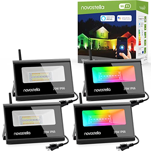 NOVOSTELLA Smart Led Flood Lights,RGBCW 200w Equivalent 2000lm,Color