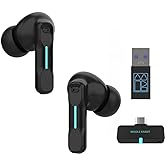 FEDIKER SW4 Pro Wireless Earbuds for PC/Computer/Laptop/Mobile - Dongle & Bluetooth - 20ms Low Latency - 4 Mics โ Gaming - Work Headset/Headphones for Office