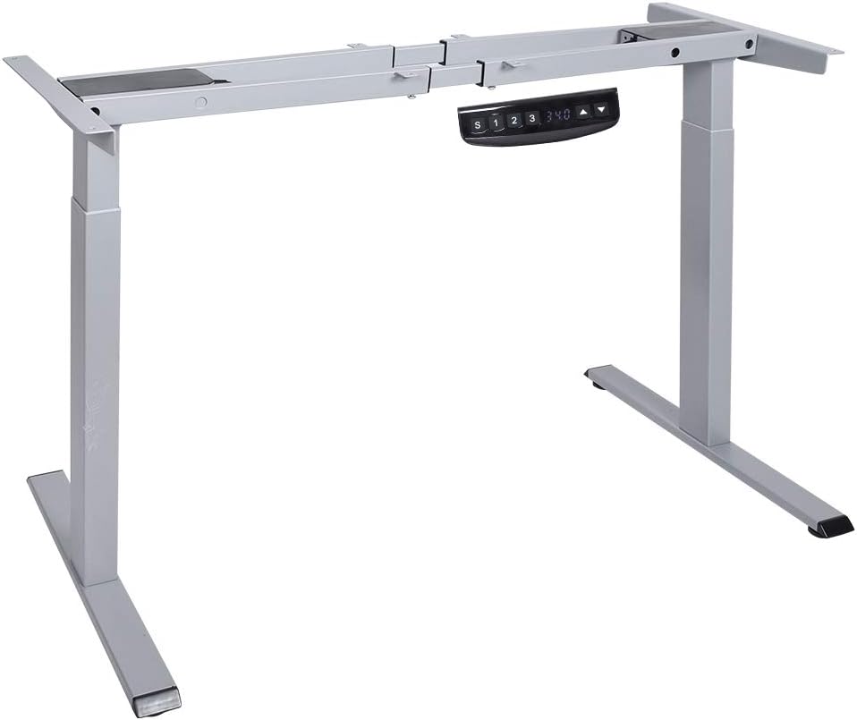 Electric Stand up Desk Frame Workstation Dual Motor Height Adjustable Sit Standing Desk with Memory Preset Controller for Home and Office: Kitchen & Dining