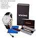 Watch VOEONS Mens Watches On Sale Clearance Black Leather Business Wrist Watch for Men reloj de mujeres