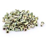 100 Pcs Zinc Plated Carbon Steel Rivet Nut Rivnut Insert Nutsert 8-32