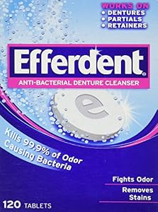 Image of Efferdent Anti-Bacterial Denture Cleanser-120 Count