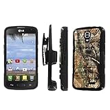 NakedShield LG L31G / LG Access LTE (Hunter Camouflage) Combat Tough Holster KickStand Armor Phone Case