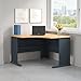 Bush Business Furniture Series A 48W Corner Desk in Beech and Slate