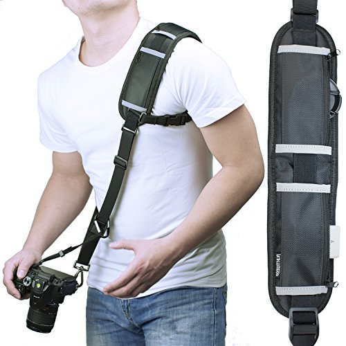 PROWITHLIN Camera Strap with Storage Pockets- Lengthened Quick Release Shoulder Strap for DSLR SLR Cameraï¼ˆCanon Nikon Sony, etcï¼‰