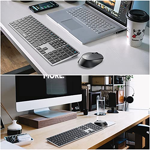 WisFox Wireless Keyboard and Mouse, LagFree Ultra Slim Keyboard with