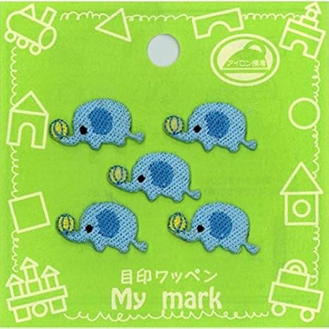 Amazon 目印ワッペン Mymark6 ゾウさんぞうさん ワッペン アップリケ 通販