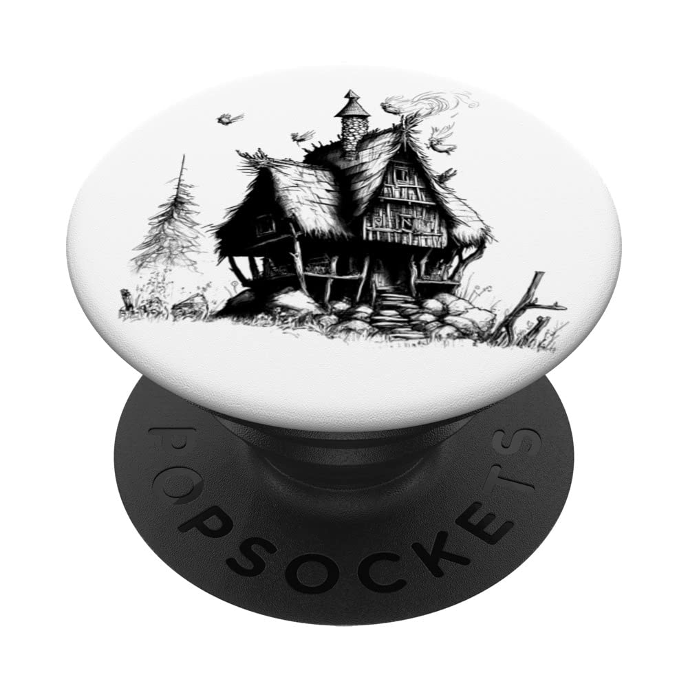Walking House on Chicken Legs Slavic folklore Baba Yaga Art PopSockets Swappable PopGrip