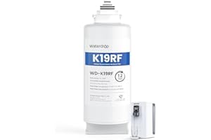 Waterdrop WD-K19RF Filter, Replacement for WD-K19-S and WD-K19-H Countertop Reverse Osmosis System, 12-Month Lifetime