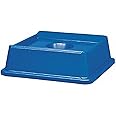 Rubbermaid Commercial Products Untouchable Square Bottle/Can Recycling Lid for 35G & 50G Containers, Blue Recycling