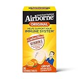 Airborne Citrus Chewable Tablets, 96 count - 1000mg of Vitamin C - Immune Support Supplement