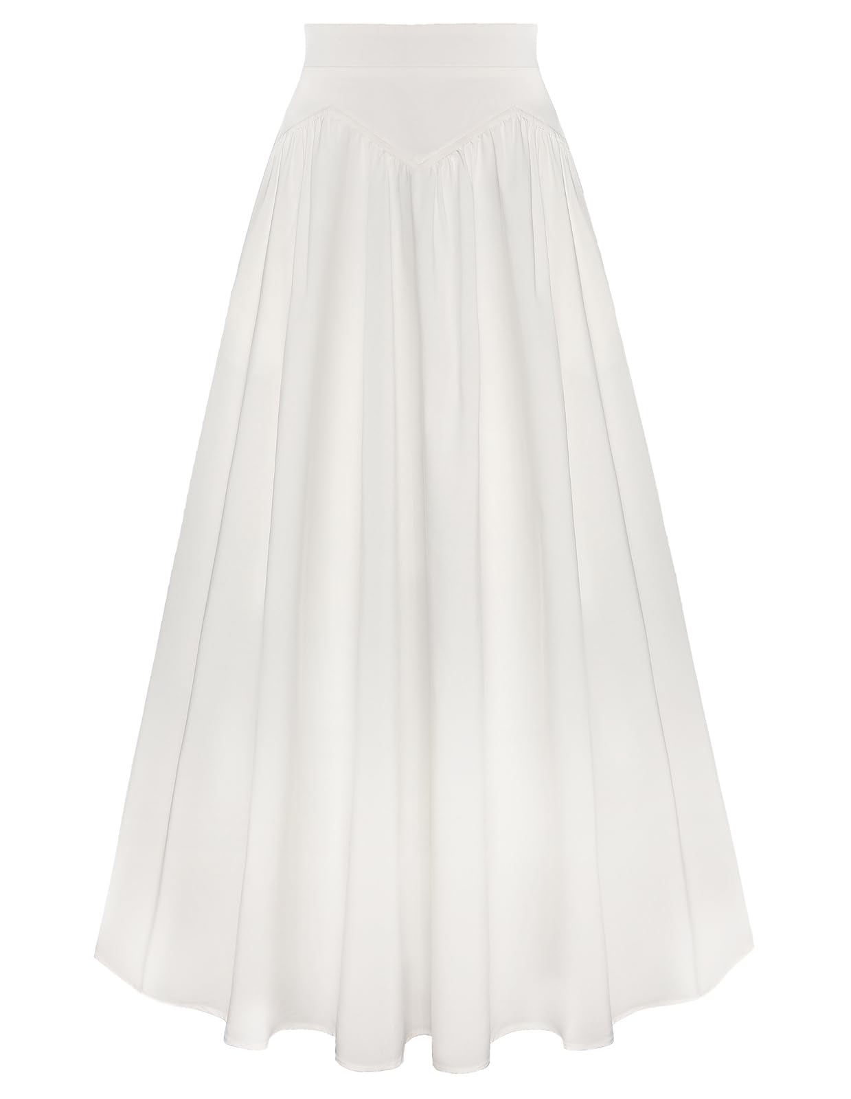 Photo 1 of (LARGE) (USED/FAIR) Scarlet Darkness Long Skirts for Women A Line White Maxi Skirt High Waist Renaissance Skirt White L