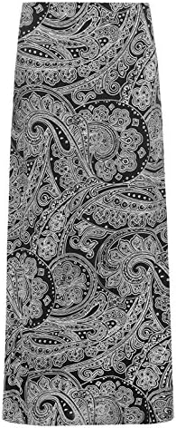 F4S® Womens Plus Size Floral Print Boho Skirt Ladies Full Length Elasticated Waist Stretch Maxi UK 14-28
