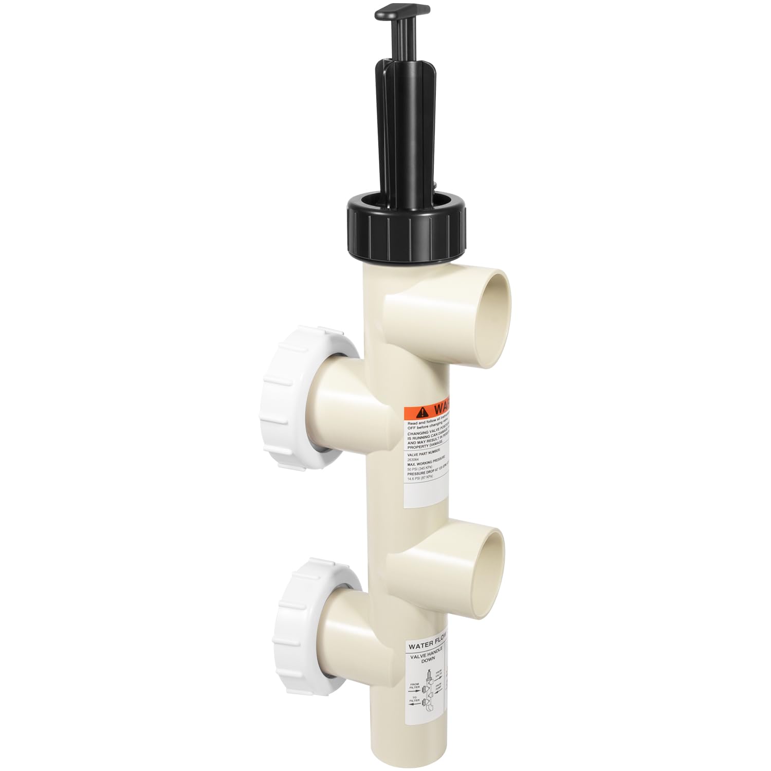 Photo 1 of 263064 PVC Push Pull Slide Valve Replacement Fit for D.E. and Sand Filters, Compatible with Triton II Side Mount Pool, 7 1/2 Inch Centerline, Replace Part Number 263064