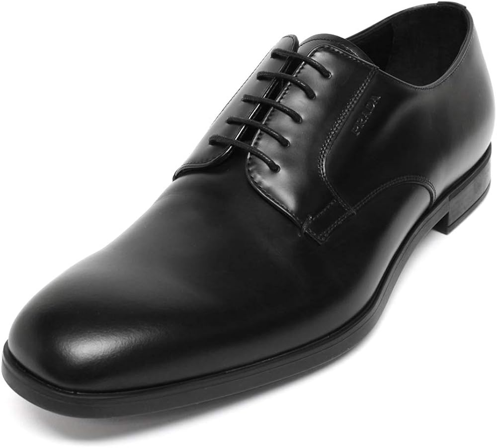 Amazon プラダ アウトレット 靴 メンズ ビジネスシューズ プレーントゥ 並行輸入品 7 約26cm Prada プラダ ビジネスシューズ