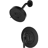 Saree T2902EPBL Shower Trim Kit Matte Black with Shower Head &amp; Handle | Matte Black Finish, Compatible with moen Shower Trim Kit(2510 valve not included), easy install for shower upgrade